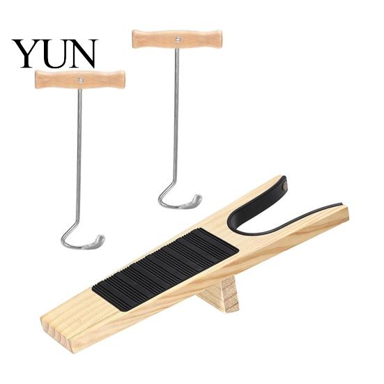 Non Slip Shoe Helper Boot Jack with Long Handle, Easy Removal Portable Shoehorn, Non-slip Grip Durable Metal Lifter Sturdy Iron Construction