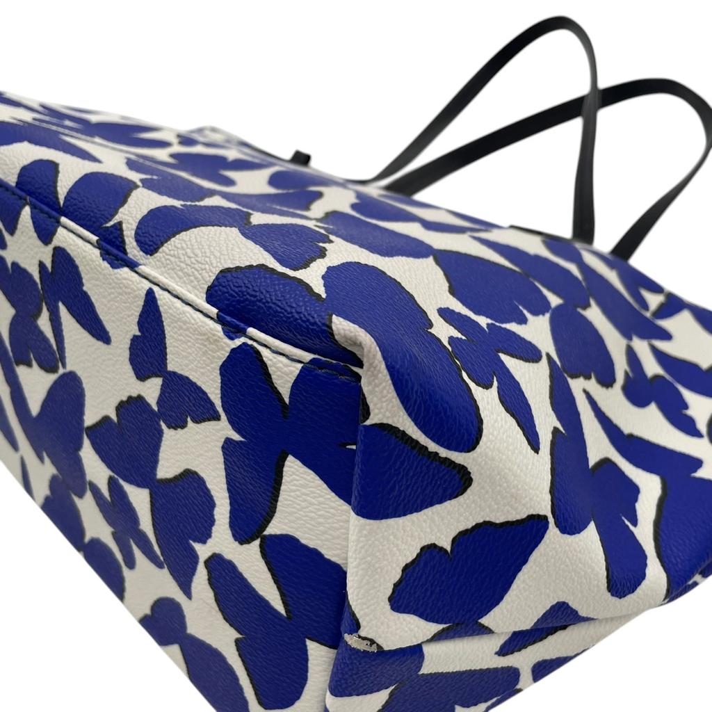 Used Kate Spade Tote Bag Hawthorne Lane RyanTote Bag Blue/white Coated Canvas/leather Women