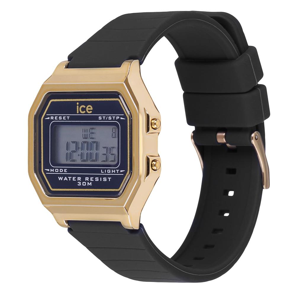 Authorized Dealer Ice Watch Digital Wristwatch for Women 022064 ICE digit Black Gold Small [Ice watch]
