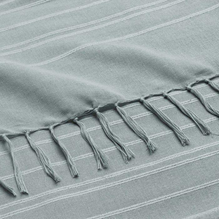 Plaid a franges 180 x 220 cm Lilia sauge