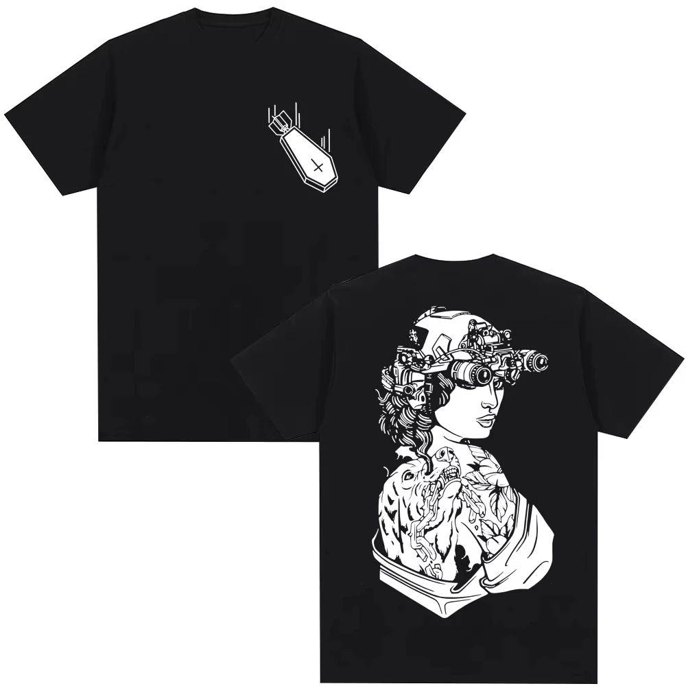 

2025 New Casual Short Sleeve T-Shir Print Cotton Regular Fit Round Neck Breathable Loose Unisex Tee Men Women Clothing Vlone S