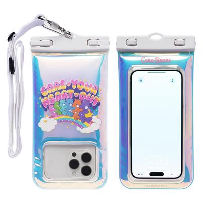 DIVAID Care Bears Wide Size Waterproof Case Floats On IP68 with Shoulder Strap Compatible with and Various Neck Allows Screen Photo and Calling While