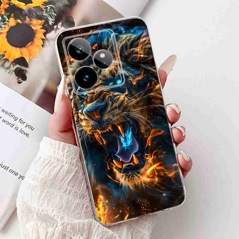 For Realme GT 7 5G 2025 RMX5061 Case Cute Girl New Flowers Soft Silicone TPU Cover For Realme GT7 GT 7T 5G Global Phone Cases