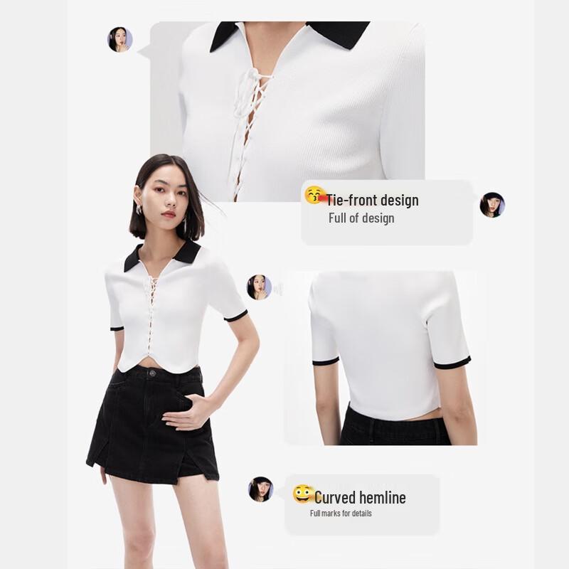 VERO MODA Women's 2024 Spring/Summer Slim Fit Knit Top