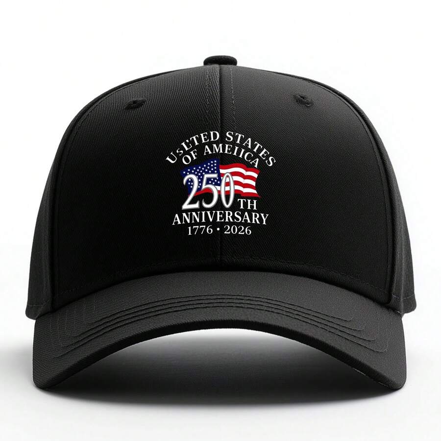 250. Jubiläum Baseballkappe Unisex Verstellbare Snapback-Mütze Leichte Atmungsaktive Polyester für Outdoor-Reise-Laufen