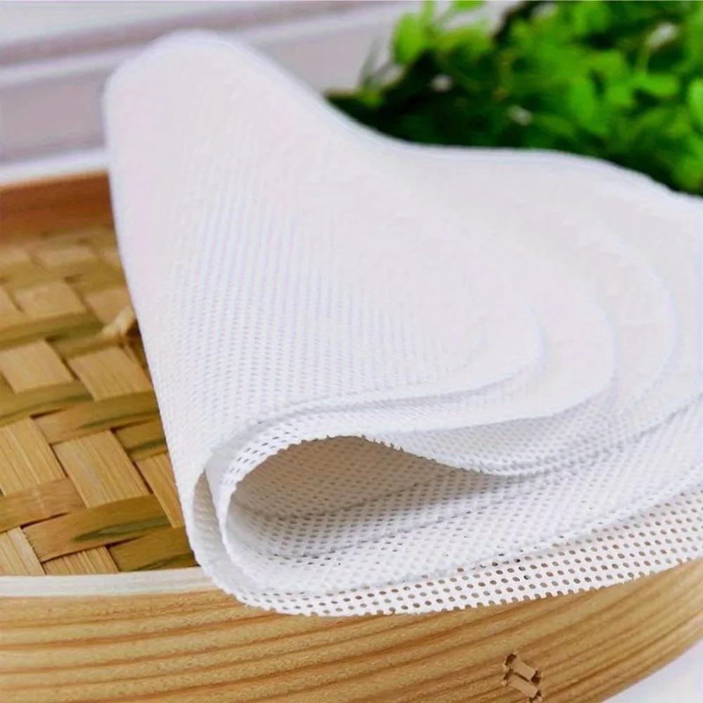 3pcs/Pack Washable & Reusable Silicone Nonstick Steamer Liners, Round Steaming Mat for Bamboo Steamer Cooking, Heat Resistant Kitchen