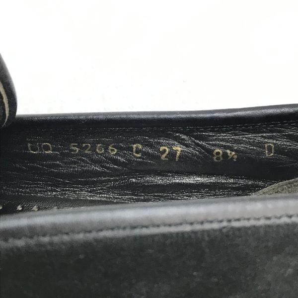 Salvatore Ferragamo SPORT Italy Suede Leather Loafer Slip-on 8.5D 26.0 Black Lug Sole Shoes(USED)