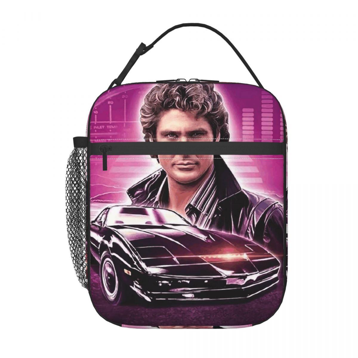 Knight Rider Actie Tv Serie Geïsoleerde Lunchtas voor Vrouwen Kinderen Lekvrije Voedseldozen Thermische Lunchbox Tote One Size pink