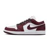 Jordan Air Jordan 1 Corazón de Burdeos Clásico y Versátil Resistente a la Abrasión Caña Baja Zapatillas de Baloncesto Vintage Unisex HF3148-102(Equipo701-)