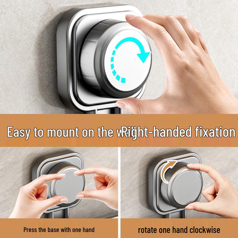 Punch-Free Movable Wall-Mounted Rack for Kitchen and Bathroom