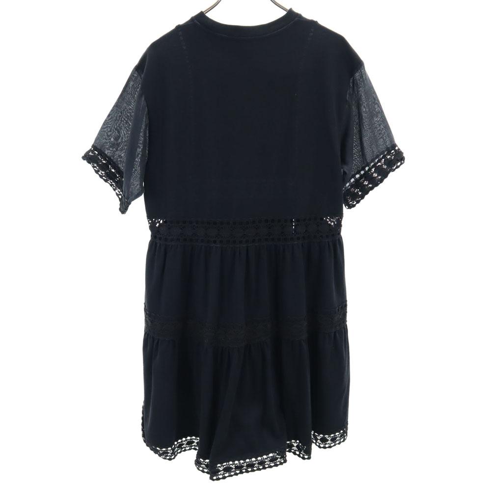 SEE BY CHLOE Kurzarm Langes Kleid S schwarz Damen Gebraucht