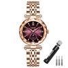 Rose Gold Watch for Stylish Stainless Ladies Gift for Purple Watch for Women Women, Crystal, Wristwatch, Waterproof, Brand, Business, Steel, Watch,