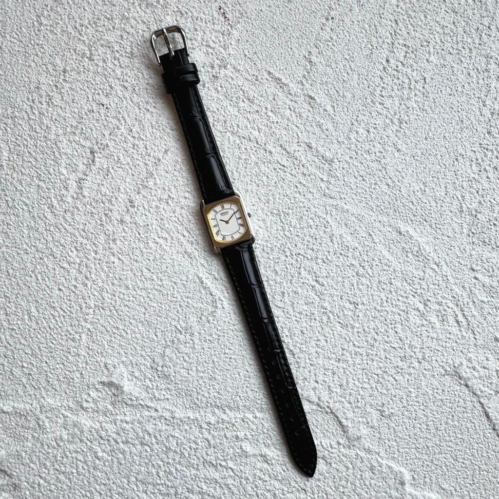 Used [New Battery] SEIKO Tank Combi 7320-5060 Ladies Watch