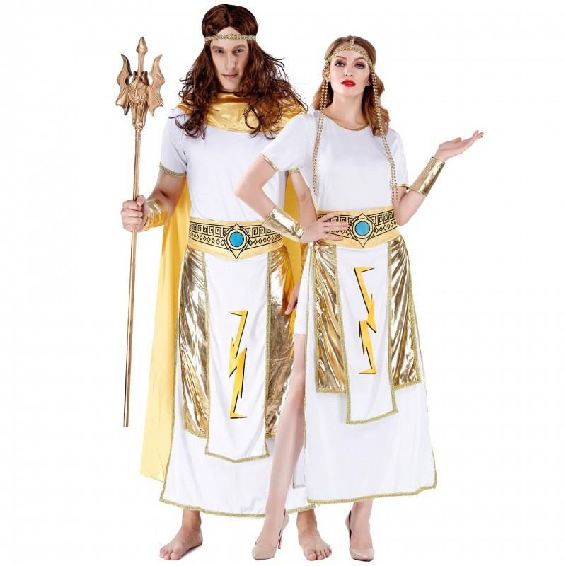 Unisex M-xl Ancient Greek King And Queen Costume Perfect For Fantasy Role Play Events