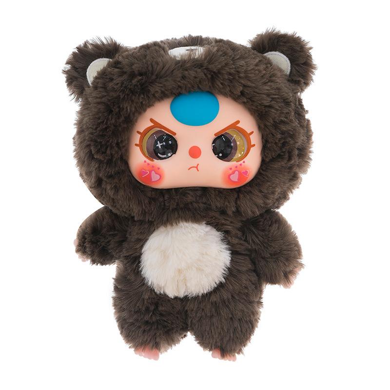 New vinyl baby three-year-old jelly bean doll plush doll 8-inch doll rabbit tide play ornament for gifts