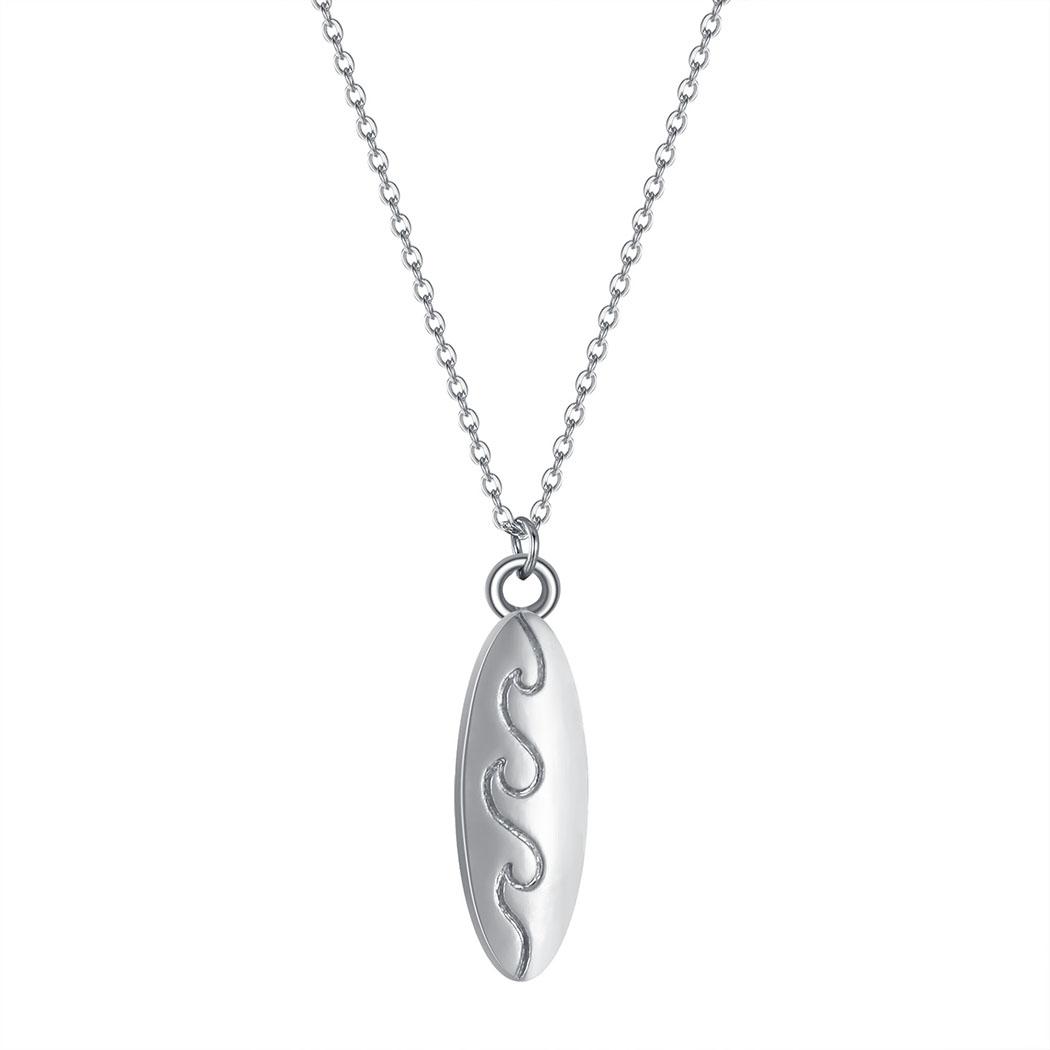 

Kinitial Fashion Ocean Wave Surfboard Necklace For Women Man Lover s Sharp Surfboard Shape Pendant Necklace Engagement Jewelry