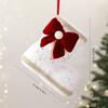 Bow Christmas Stocking Exquisite Holiday Hanging Stocking Fabric Christmas Stocking Premium For Family Holiday Gathering Holiday