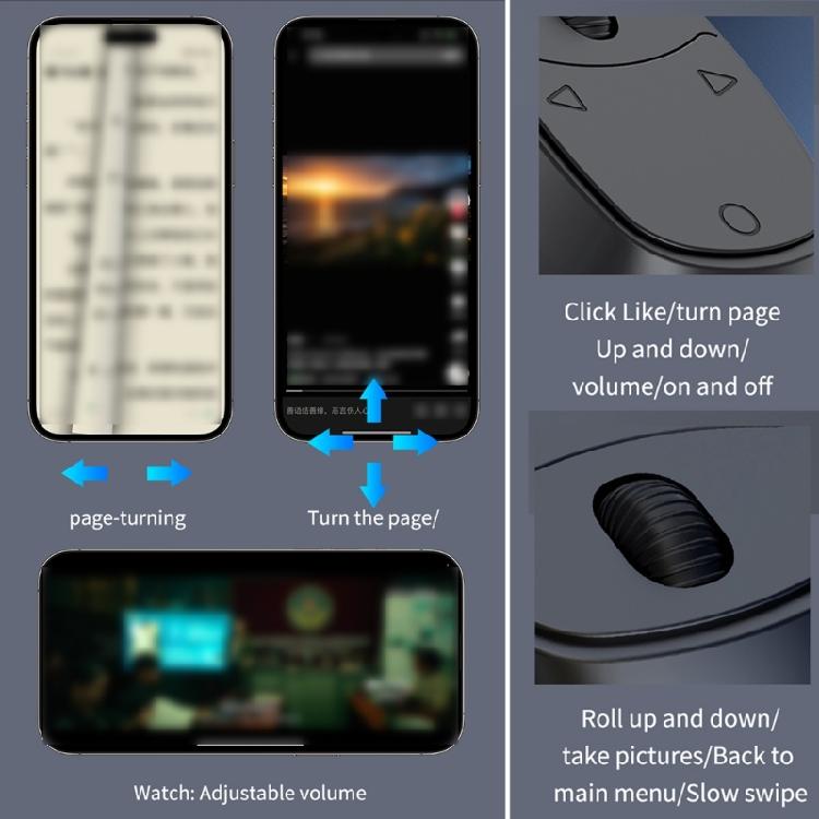 Small Wireless Controller Fast Page Turning Responsive Touch Travel Reading Accessory Upgrades for Electronic Books