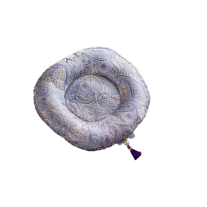 1PC Tea Ceremony Mat Decorative Table Mat 3D Butterfly Chinese Style Teapot Mat Heat-Resistant Fabric Coaster Round with Tassels