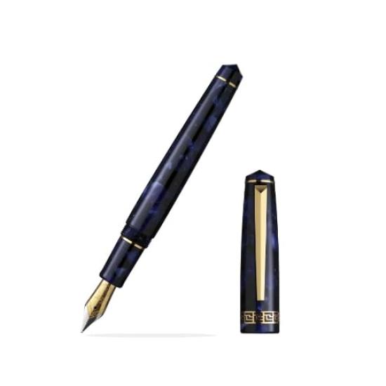 Laban Fountain Fine Rosa Fountain Blue Pen, Nib, Pen, Marble, RN-F9892-BLM(G)-F