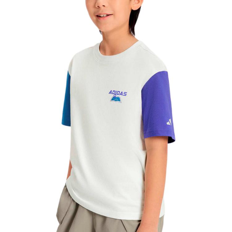 adidas Round Neck Pullover Skin-Friendly Short Sleeve T-Shirt Kids Tops KH0267