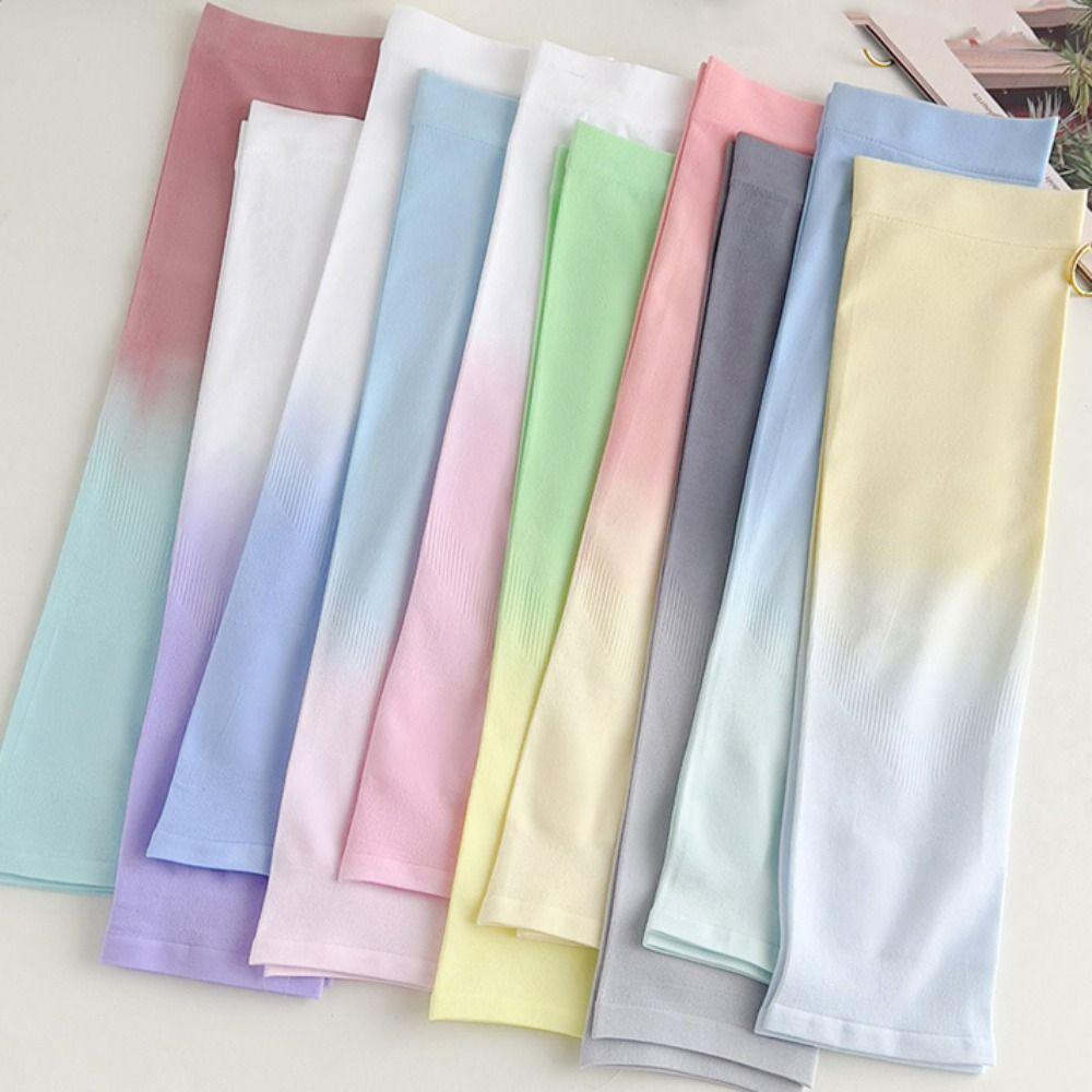 Outdoor Cool Ice Silk Anti-UV Arm Sleeves Elbow Cover Sun Protection