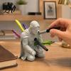 Knight Pen Holder 3D Printed Holder Armor Style Kneeling Hero Pencil Rack Stand Creative Stationery Storage Organizer for Home Office Study Supplies