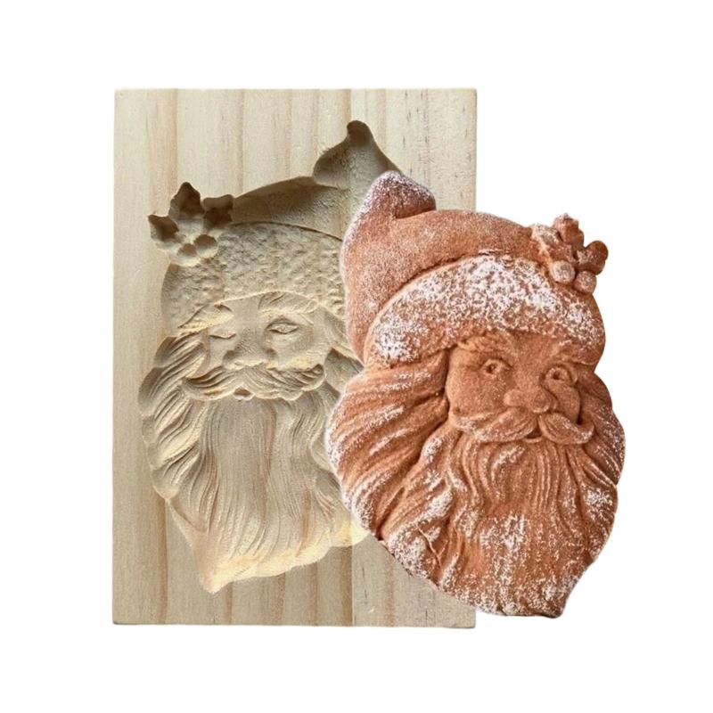

Natural Wood Cookie Molds For Easy Releases Baking Tool Durable Retro Style Biscuits Cutter Ideal For Handmade Dessert And Crafts