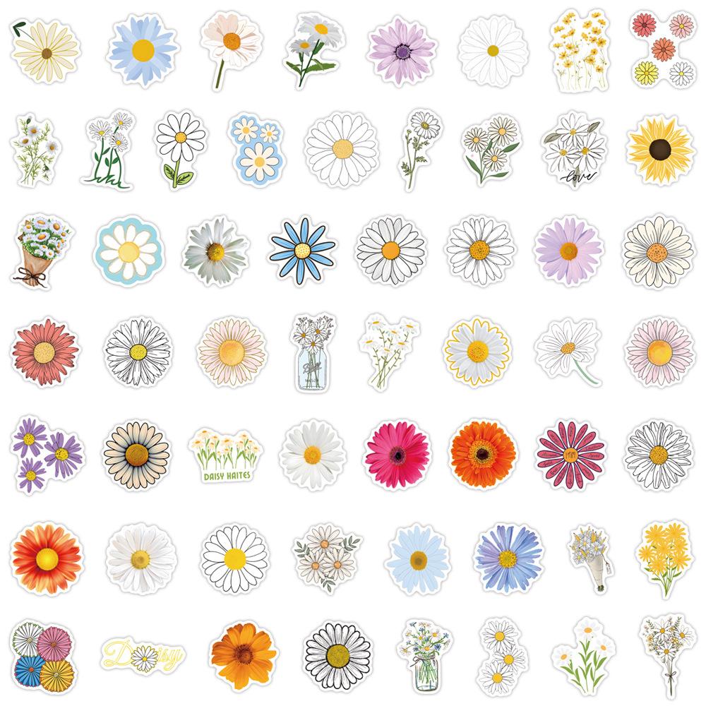 55 Daisy Graffiti New Stickers Decorative Scooter Water Cup Helmet Waterproof Stickers