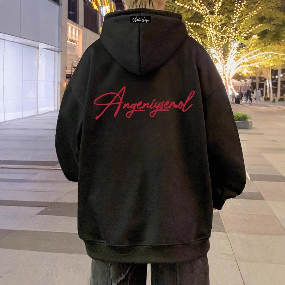 Men's Oversized Fleece-Lined Hoodie - American Heavyweight Casual Autumn/Winter Jacket