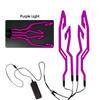 Waterproof Motorcycle Bike Helmet LED Cold Light Strip EL Sticker 4 Flashing Warning Lights Night Riding Helmet KitSpeed Sensors 6