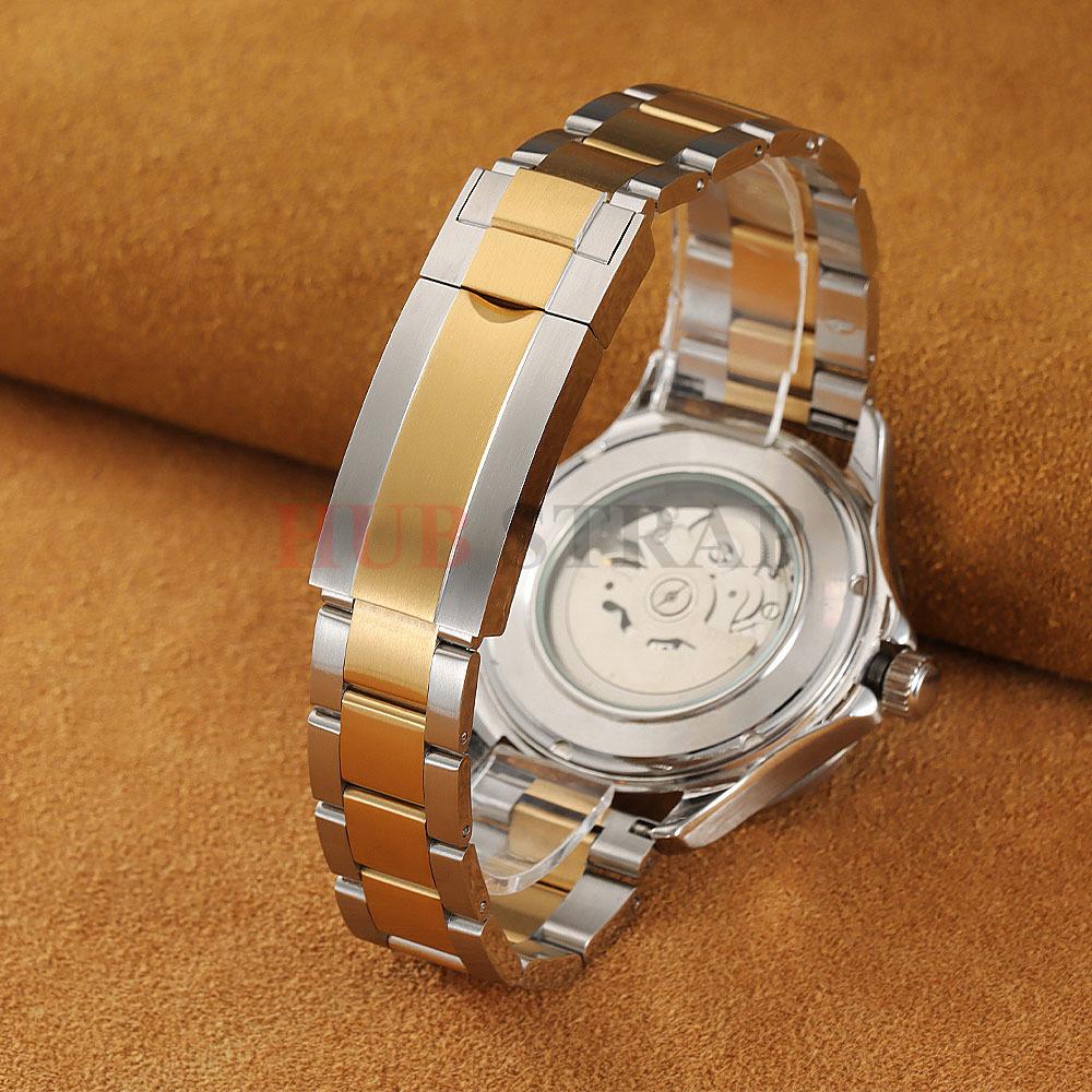 20mm 21mm 22mm Curved End Watch Band for Rolex SUBMARINER Daytona Stainless Steel Strap Bracelet Replace Watchband for Men Women