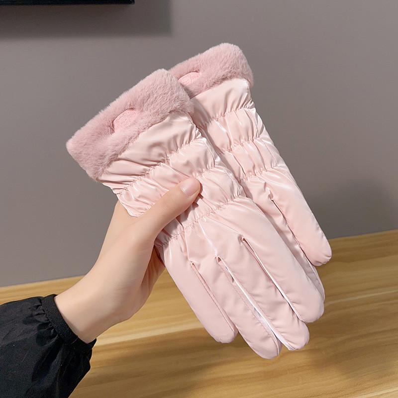 Winter Fashion Womens Fleece Lined Gloves With Touchscreen For Outdoor Commuting