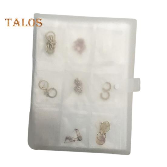 

Прозрачная книга для хранения ювелирных изделий, органайзер для сумок, легкий доступ, герметичная застежка-молния, портативная шкатулка-органайзер для ювелирных изделий с сумками L