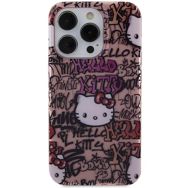 Etui Do iPhone 15 Pro Hello Kitty Graffiti Różowe