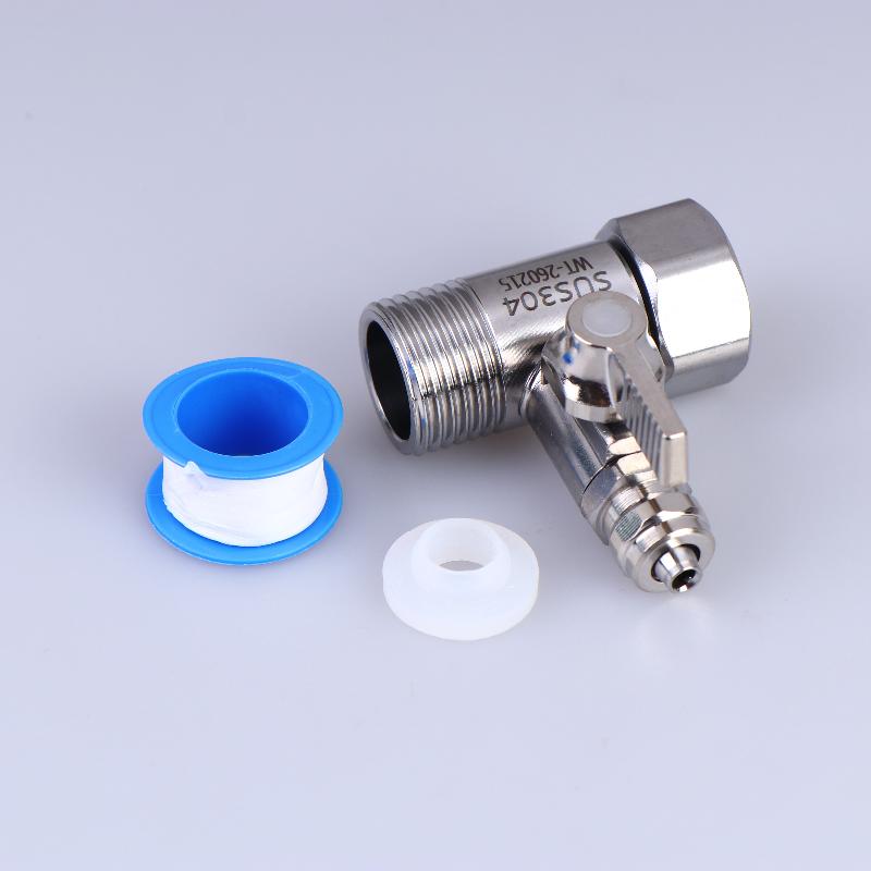 1 Set Tap Tee B Cold  Water Pipes Home Accessories 1/2" To 1/4"3/8" With Shut-Off Ball Valve Ro Feed Water Adapter