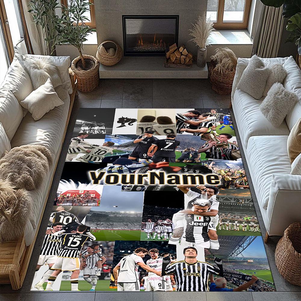 Juventus Personalized Name Carpet Suitable for Living Rooms Entryway Dormitory Decorate Room Antislip Carpet Decorate Offices Best for Christmas