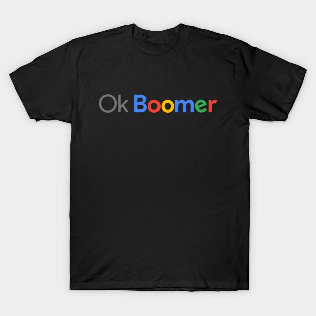 

Men Black Print T-shirt Ok Boomer No-Cut Transfer Paper Print Cotton Tshirt XL чорний