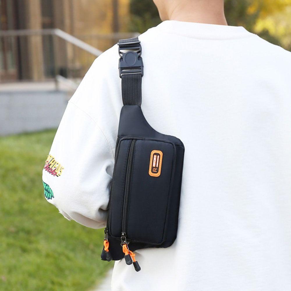 Waterproof Men's Waist Pack Adjustable Strap Sports Cross -body Bag Men's Chest Bag  Running