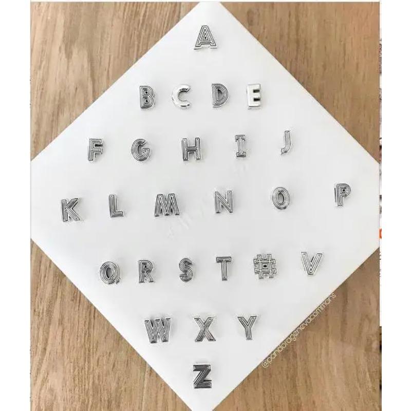 New Copper A-Z26 English Letter Bonded Beads That Can Be Freely Combined Are Fit For Flat Bracelets Diy Fine Jewelry