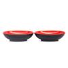3pcs Red And Black Round Sauce Dishes Food Dipping Bowls Melamine Seasoning Dish Appetizer Plates Round Seasoning Dish/