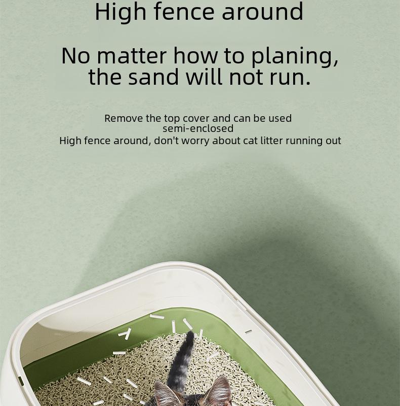 Extra große, vollständig geschlossene Katzentoilette mit Spritzschutz und desodorierender Desinfektion