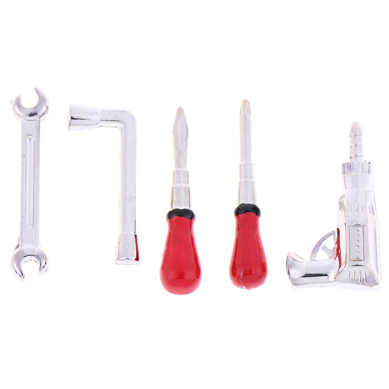 3/4/5/6Pcs Dollhouse Miniature Repair Kits Accessories Miniature Hammer Wrench Garden Tools Doll House Furniture Decoration