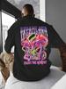 Men'S Short-Sleeve T-Shirt Featuring a Hand-Drawn Colorful Mushroom Design on The Back