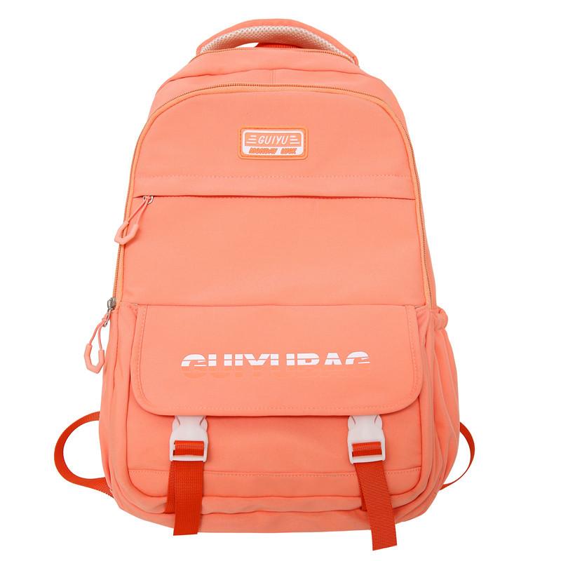 

New Nylon Lightweight School Bag for Junior and Senior High School Students In The School Season Large Capacity Simple Casual Bag Trendy Backpack