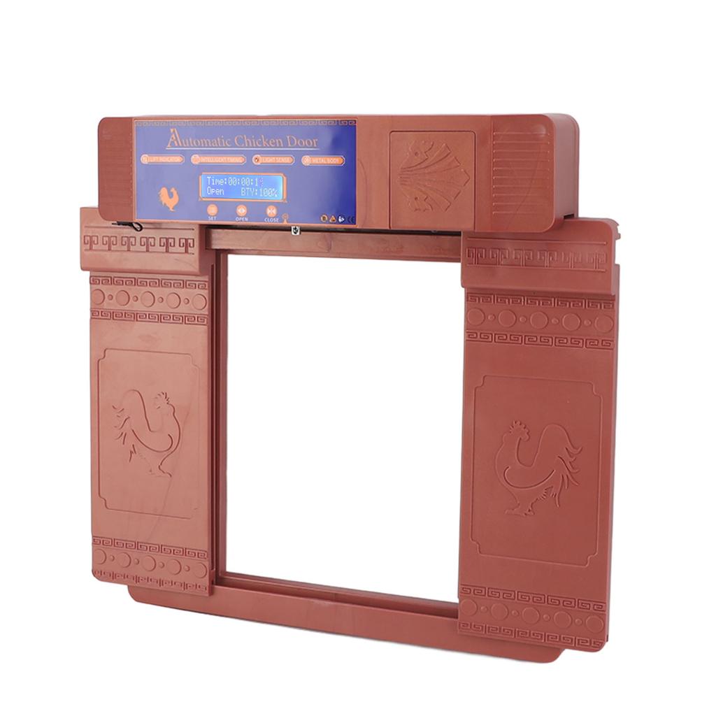 Automatic Chicken Coop Door Remote Control Light Sensing Timer Setting Auto Coop Door Opener Bronze