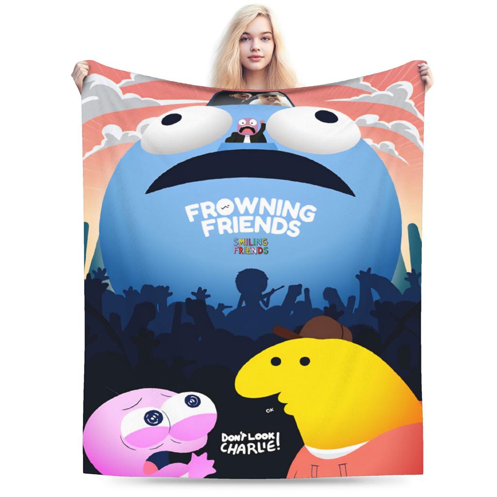 Smiling Friends Pim And Charlie Blanket Quality Super Warm Bedding Throws Winter Kids Adult Couch Chair Sofa Bed Bedspread