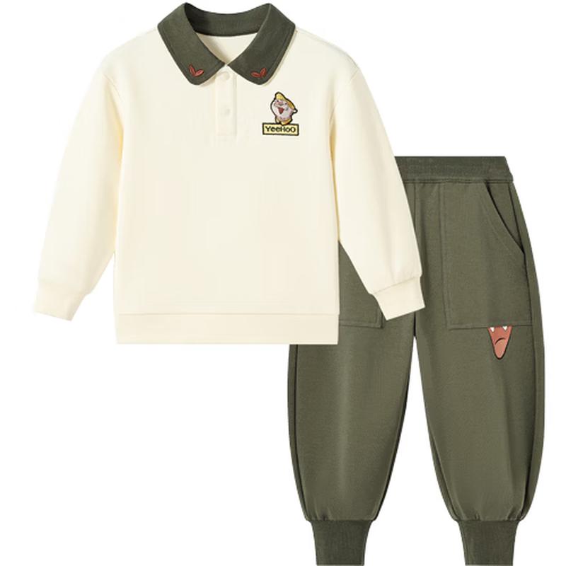 YEEHOO Boys' Sporty Casual Sweatshirt & Sweatpants Set