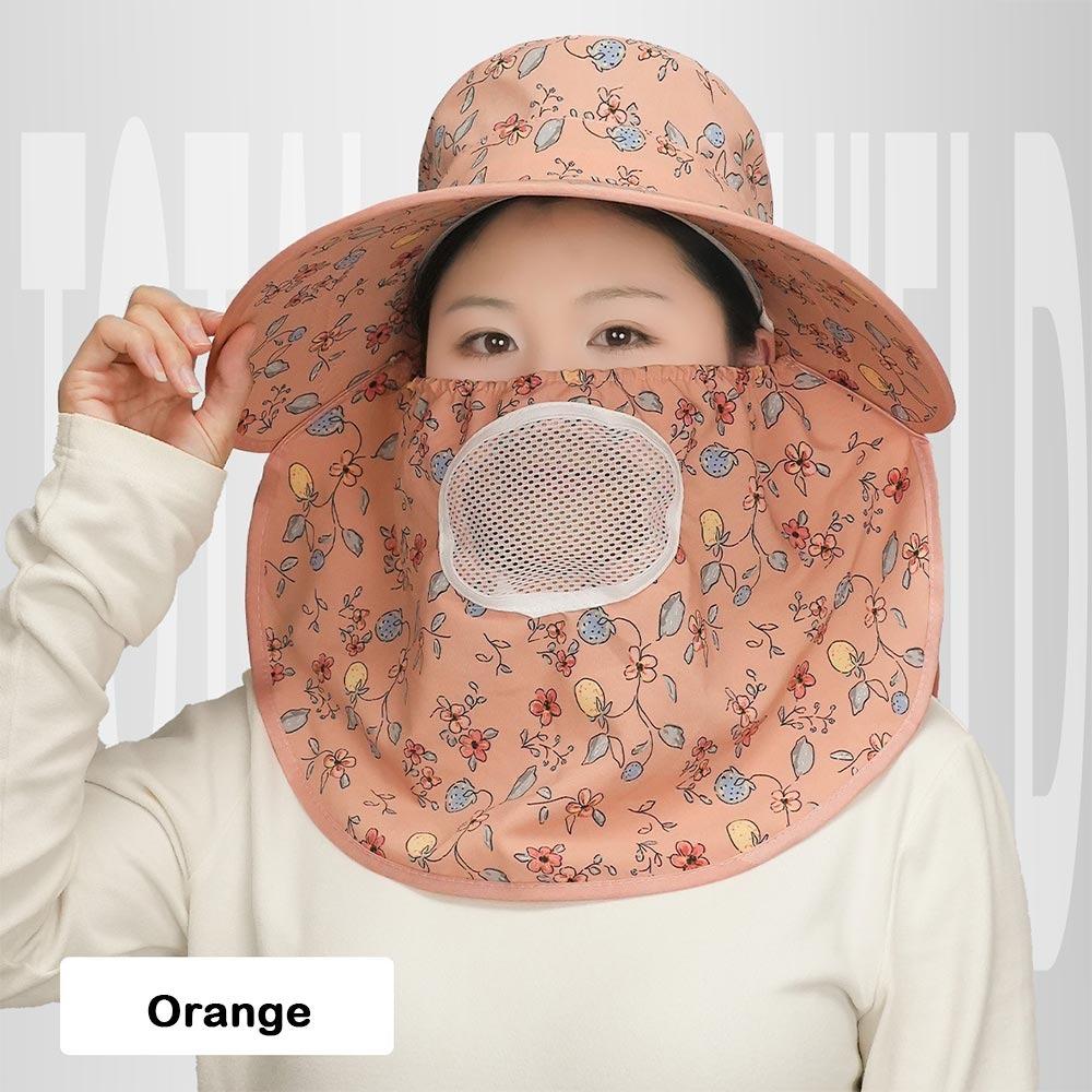 Adjustable Sunscreen Hat Anti-UV Fisherman Hat Fashion Beach Cap  for Riding/Traveling оранжевый