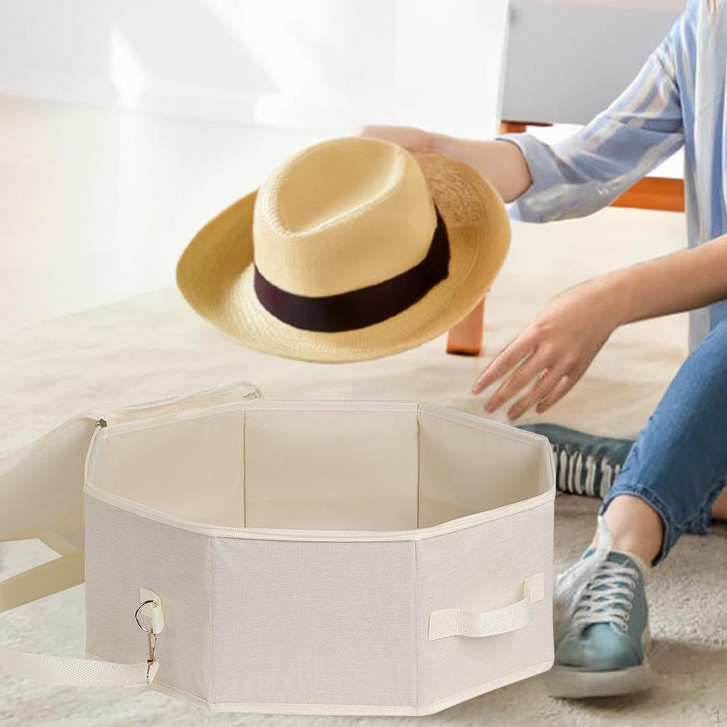 Hat Storage Bag Closet Organizer Zipper Closure Home Beach Hats Case Travel for Bucket